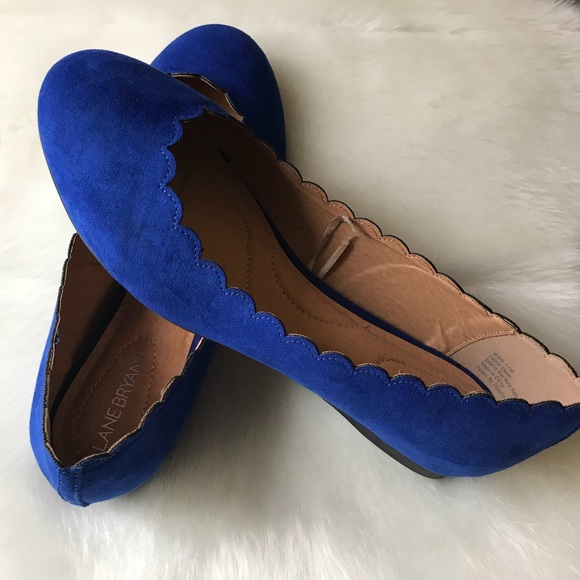 Lane Bryant Shoes - Lane Bryant Flats Blue Scalloped Trim Size 11 W